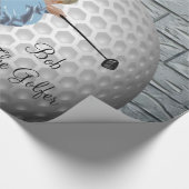 Glosses Wrapping Paper, Golf Golfgolfer Geschenkpapier (Ecke)