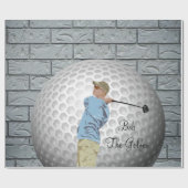 Glosses Wrapping Paper, Golf Golfgolfer Geschenkpapier (Flach)