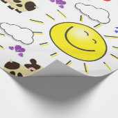 Glosses Wrapping Paper, Kuh Sun Hearfly Butterfly Geschenkpapier (Ecke)