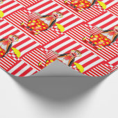 Glosses Wrapping Paper, Red Stripe Clown Popcorn Geschenkpapier (Ecke)