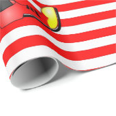 Glosses Wrapping Paper, Red Stripe Clown Popcorn Geschenkpapier (Rolleneckpunkt)
