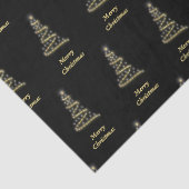 Glossgold Weihnachtsbaum schwarz Seidenpapier (Detail)