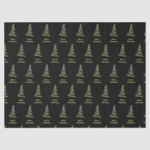 Glossgold Weihnachtsbaum schwarz