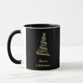 Glossgold Weihnachtsbaum schwarz Tasse (Links)