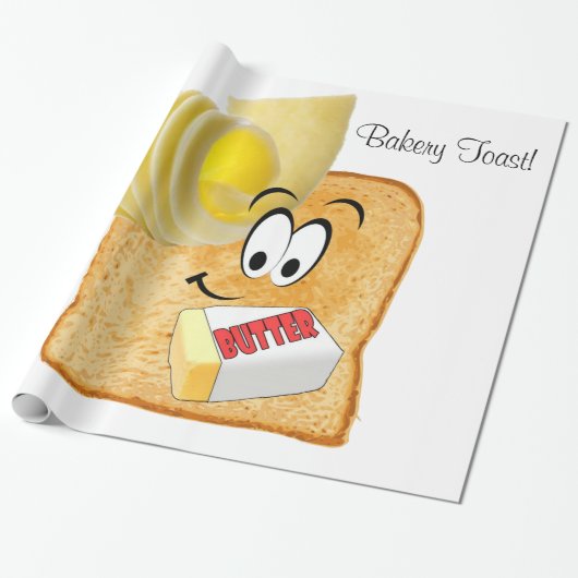 Glossopapier, Bakery Toast Butter Geschenkpapier (Ungerollt)