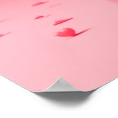 Glossrosa Herz Poster (Ecke)