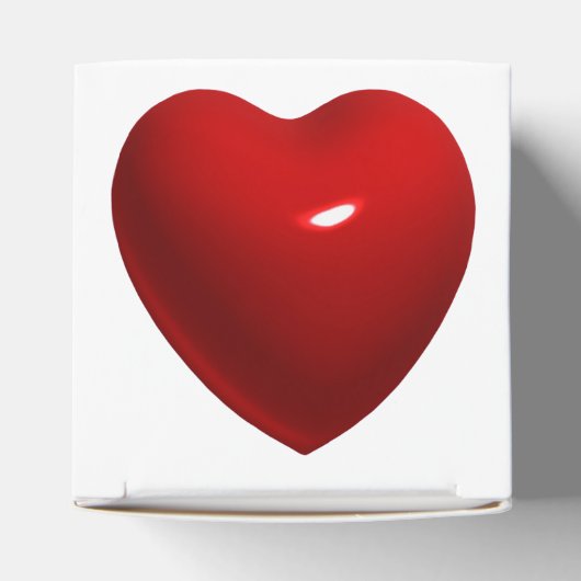 Glossrotes Herz Geschenkschachtel (Oben)