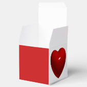 Glossrotes Herz Geschenkschachtel (Geöffnet)