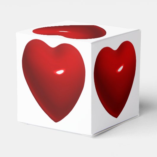 Glossrotes Herz Geschenkschachtel (Rückseite)