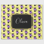 Glosswackelpapier, Monogramm der gelben schwarzen  Geschenkpapier (Flach)