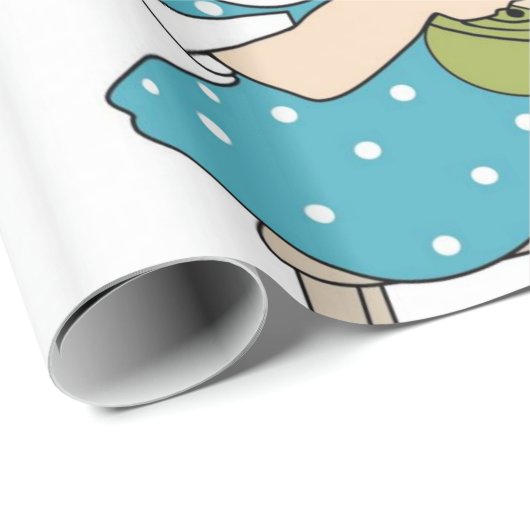 Glosswackelpapier, Vintage Katze Geschenkpapier (Rolleneckpunkt)