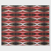 Glosswrapping Paper Abstrakt Red Schwarz-weiß Geschenkpapier (Flach)