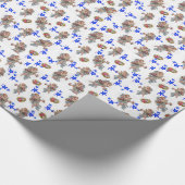 Glosswrapping Paper Angel Blue Stars Geschenkpapier (Ecke)
