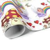 Glosswrapping Paper, Angel Butterfly Mushrooms Geschenkpapier (Rolleneckpunkt)