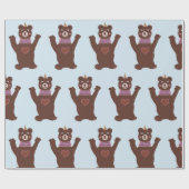 Glosswrapping Paper Bear Baby Geschenk Geschenkpapier (Flach)