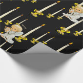 Glosswrapping Paper Black Candles Angel Geschenkpapier (Ecke)