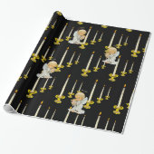 Glosswrapping Paper Black Candles Angel Geschenkpapier (Ungerollt)
