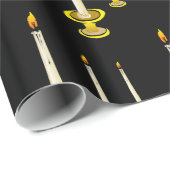 Glosswrapping Paper Black Candles Angel Geschenkpapier (Rolleneckpunkt)