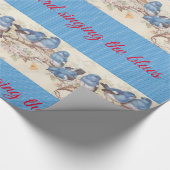 Glosswrapping Paper Blue Bird Geschenkpapier (Ecke)