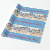 Glosswrapping Paper Blue Bird Geschenkpapier (Ungerollt)