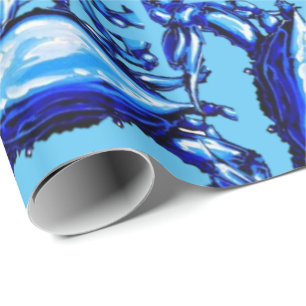 Glosswrapping Paper Blue Crabs Geschenkpapier