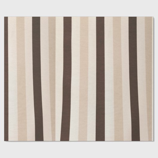 Glosswrapping Paper Brown Beige White Geschenkpapier (Flach)