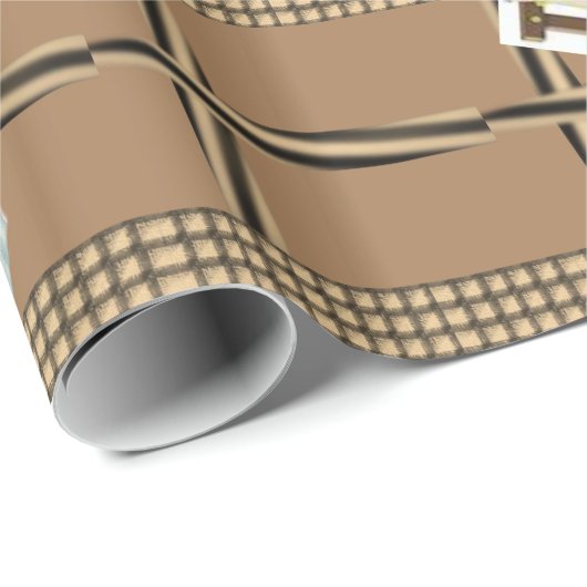 Glosswrapping Paper Brown Viktorianisch Geschenkpapier (Rolleneckpunkt)