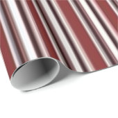 Glosswrapping Paper Burgundy Stripes Geschenkpapier (Rolleneckpunkt)