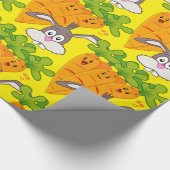 Glosswrapping Paper, Carrots Rabbit Gelb Geschenkpapier (Ecke)