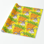 Glosswrapping Paper, Carrots Rabbit Gelb Geschenkpapier (Ungerollt)
