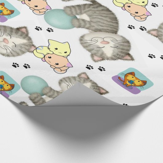Glosswrapping Paper Cat Geschenkpapier (Ecke)