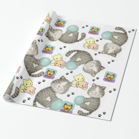 Glosswrapping Paper Cat Geschenkpapier (Ungerollt)