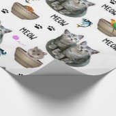 Glosswrapping Paper Cat Kitten Meow Geschenkpapier (Ecke)