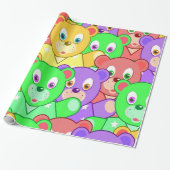 Glosswrapping Paper Colorful Teddy Bär Geschenkpapier (Ungerollt)