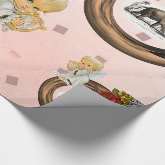 Glosswrapping Paper Elephant Angel Geschenkpapier (Ecke)
