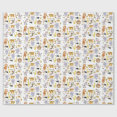 Glosswrapping Paper Elephant Tiger Affe Geschenkpapier (Flach)