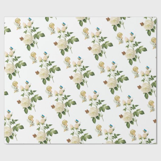 Glosswrapping Paper, Engel Rose Butterfly Geschenkpapier (Flach)