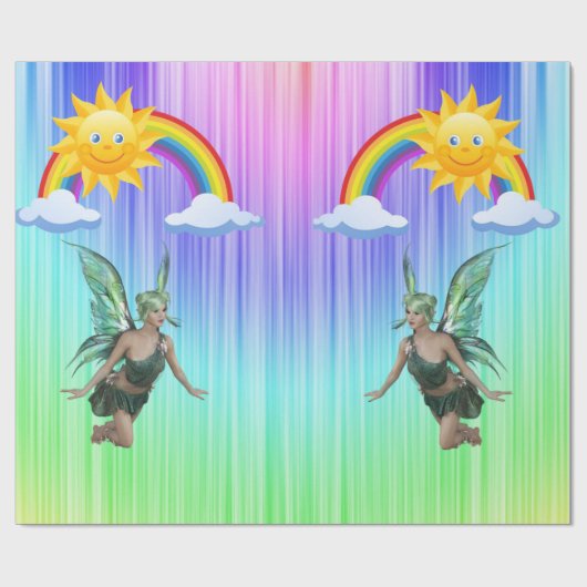 Glosswrapping Paper Fairy Rainbow Geschenkpapier (Flach)