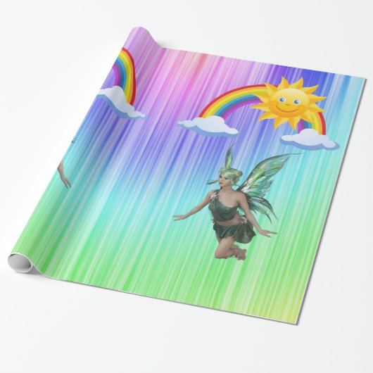 Glosswrapping Paper Fairy Rainbow Geschenkpapier (Ungerollt)