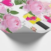 Glosswrapping Paper, florgelgelber Nagel, Polnisch Geschenkpapier (Ecke)