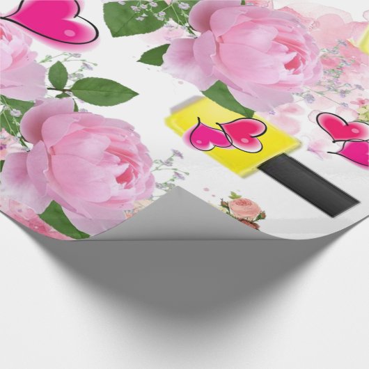 Glosswrapping Paper, florgelgelber Nagel, Polnisch Geschenkpapier (Ecke)