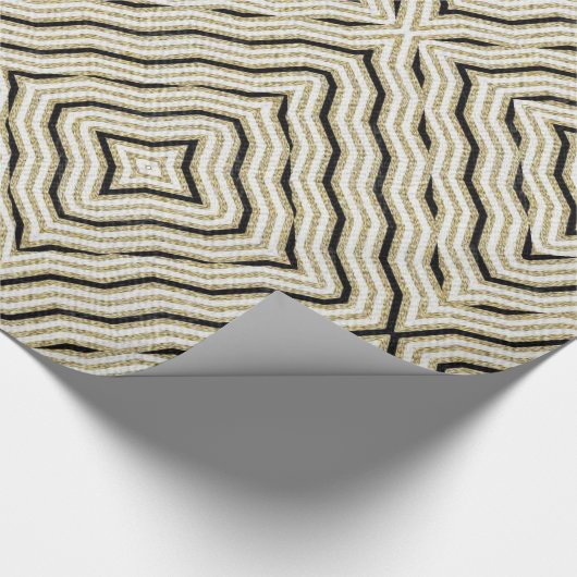 Glosswrapping Paper Gold Black Geschenkpapier (Ecke)