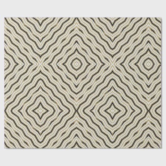 Glosswrapping Paper Gold Black Geschenkpapier (Flach)