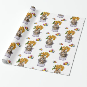 Glosswrapping Paper, Kitten Cat Box Garn Geschenkpapier