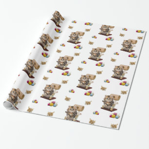 Glosswrapping Paper, Kitten Cat Condo Garn Geschenkpapier