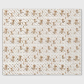 Glosswrapping Paper Kittens Floral Geschenkpapier (Flach)