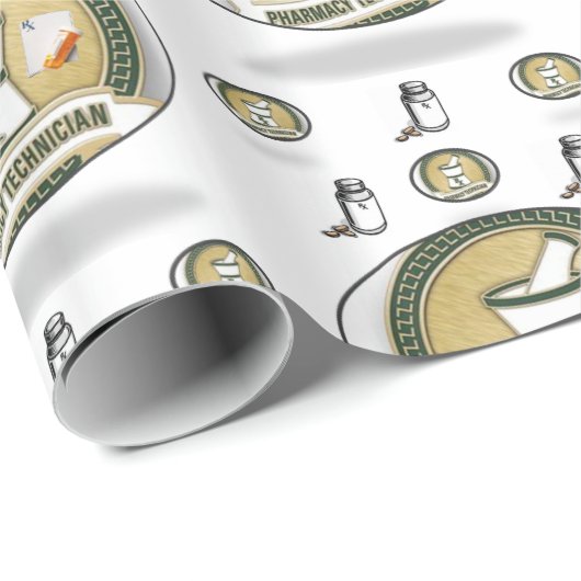 Glosswrapping Paper Pharmacy Tech Geschenkpapier (Rolleneckpunkt)