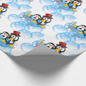 Glosswrapping Paper, Pinguin Bubble Bath Tube Geschenkpapier (Ecke)