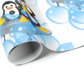Glosswrapping Paper, Pinguin Bubble Bath Tube Geschenkpapier (Rolleneckpunkt)