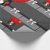 Glosswrapping Paper Pinguin Liebe Schwarz Geschenkpapier (Ecke)